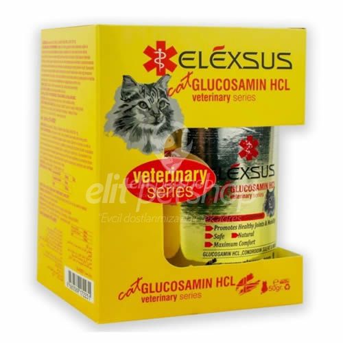 Elexsus Glikozamin HCL tablet kedi 50 Gr