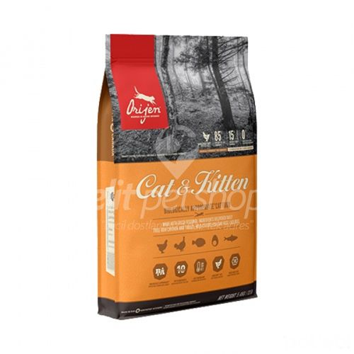 Orijen Yavru ve Yetişkin Tahılsız Kedi Maması 1,8kg