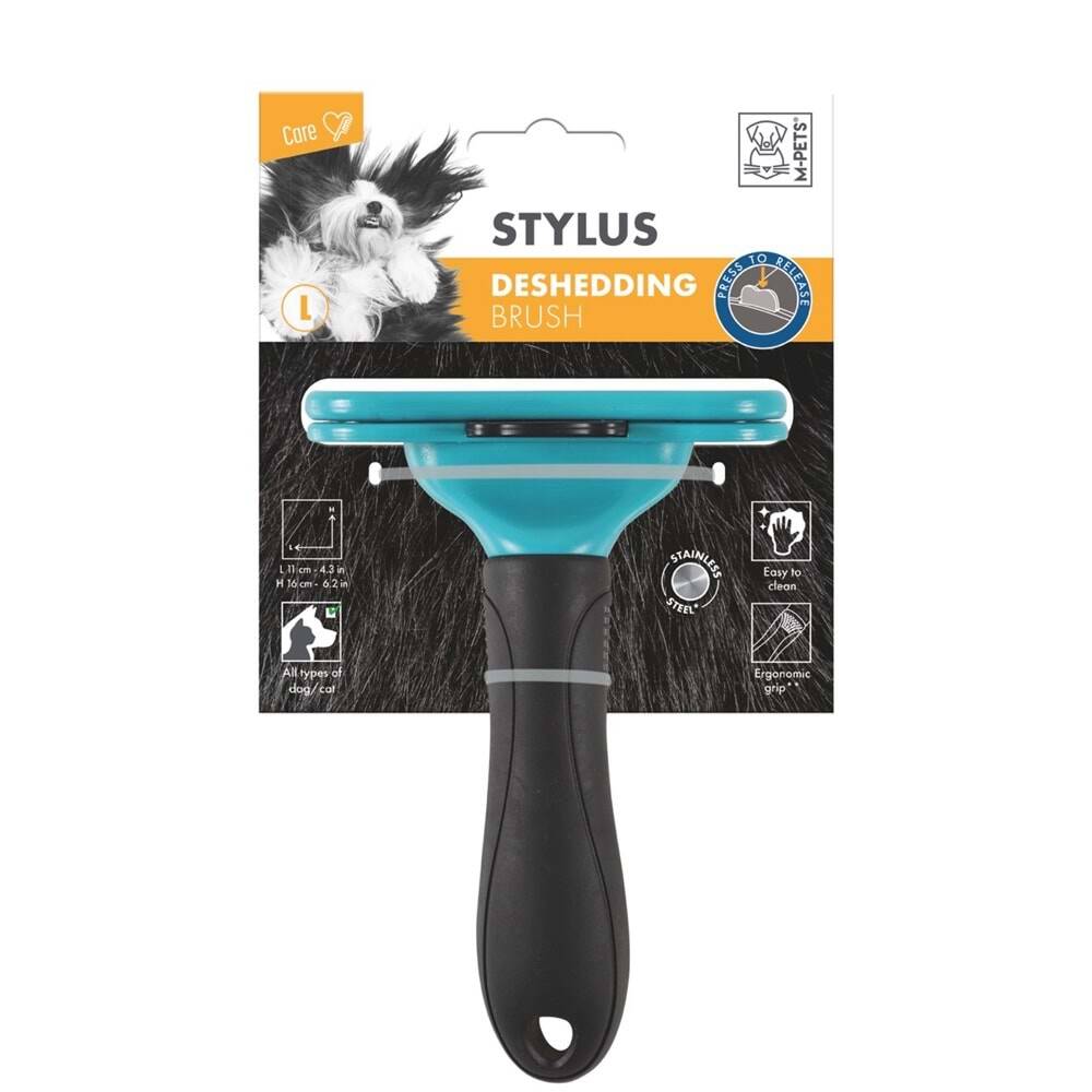 M-Pets Stylus Furminatör Basmalı Kedi Köpek Tarağı L