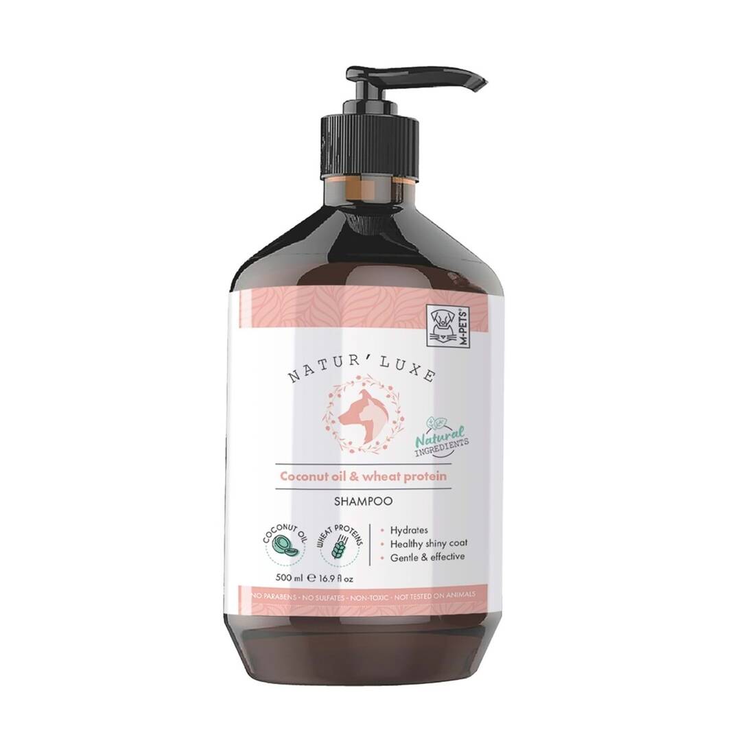M-Pets Naturluxe Hindistan Cevizi Yağı ve Buğday Proteinli Köpek Şampuanı 500ml