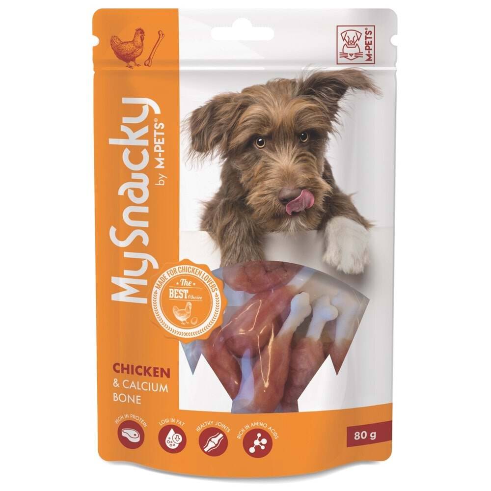 M-Pets Tavuklu Kalsiyumlu Kemik Köpek Ödülü 80gr