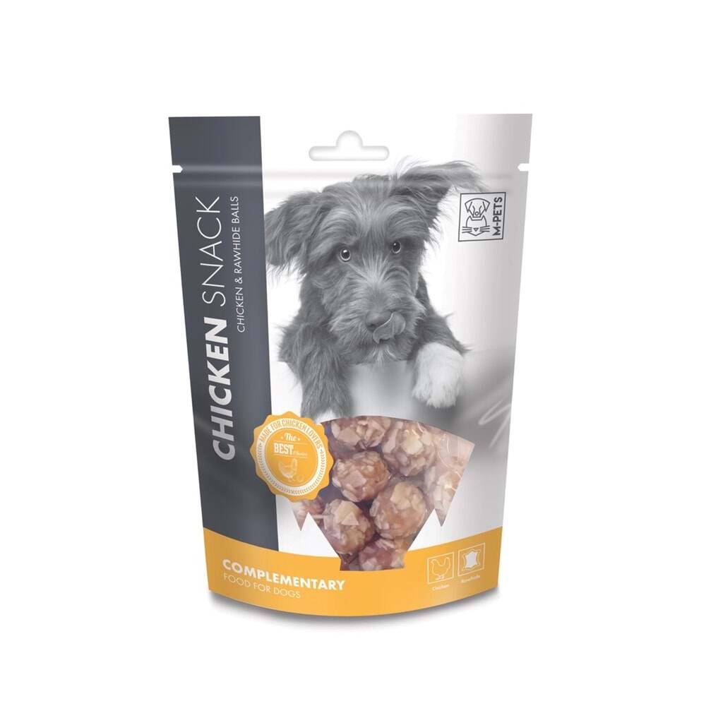 M-Pets My Snacky Tavuk ve Sığır Derili Top Köpek Ödül Maması 80 Gr