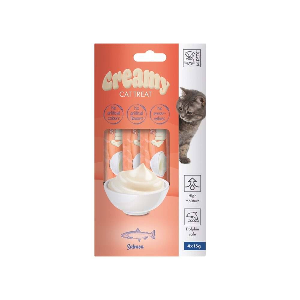 M-PETS CREAMY SOMON BALIKLI KEDİ ÖDÜLÜ 4X15GR