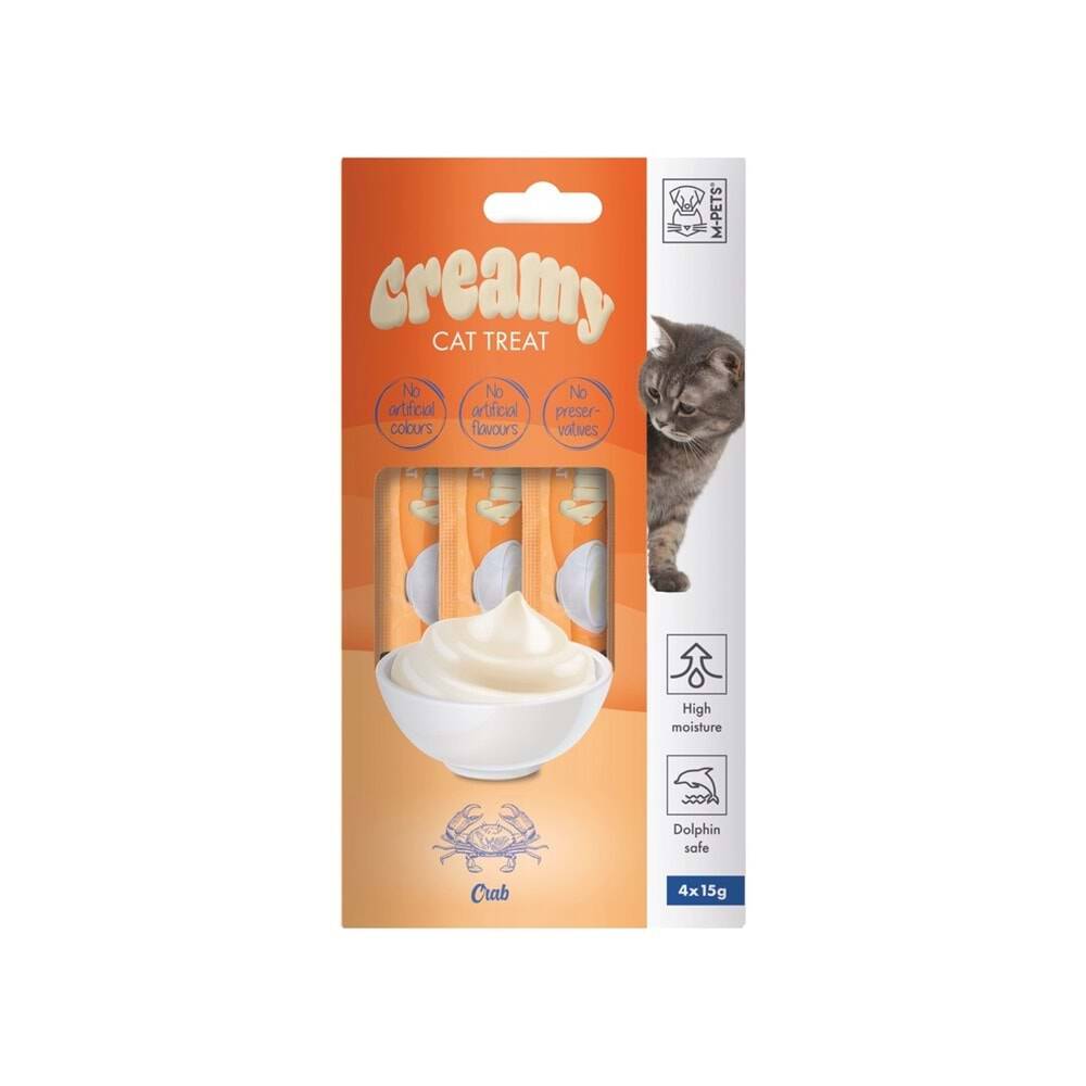 M-Pets CREAMY Yengeçli Krema Kedi Ödül Maması 4X15GR