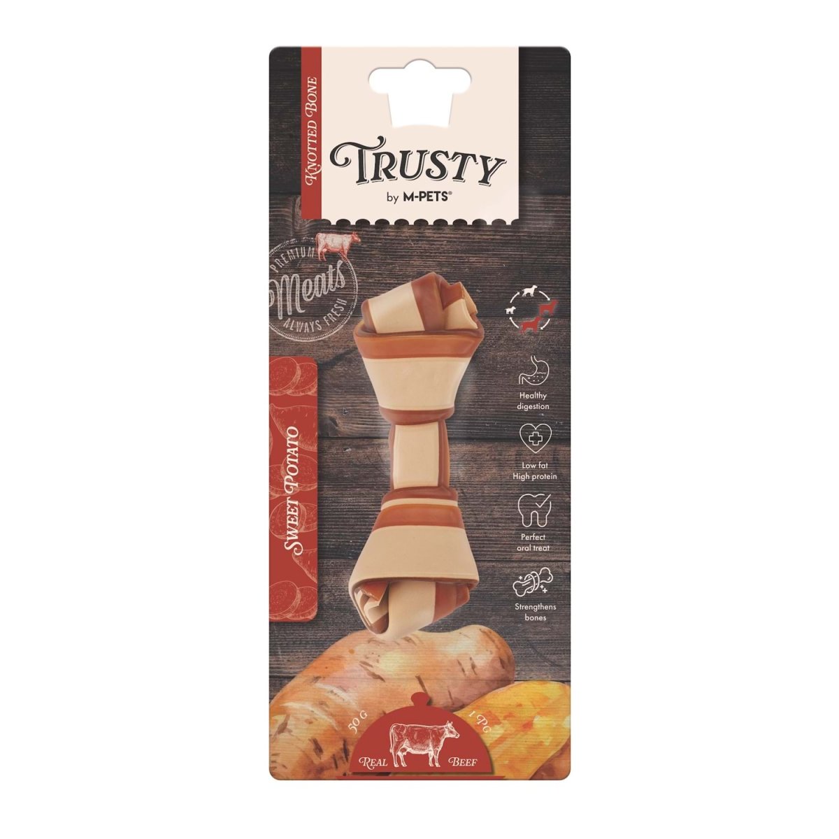 M-PETS TRUSTY CHICKEN DÜĞÜMLÜ KEMİK 45GR/12,7CM2