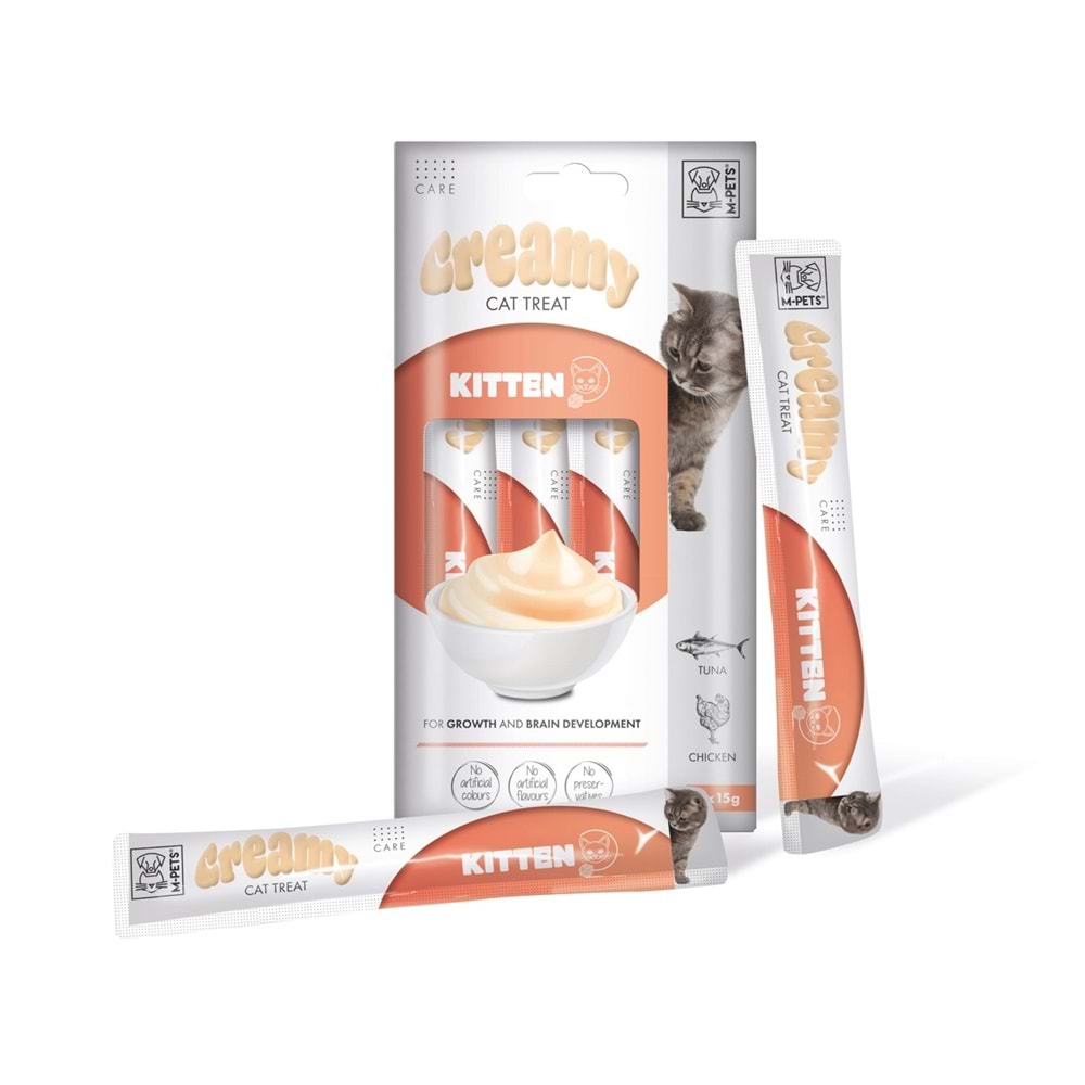 M-PETS Kitten Yavru Creamy Kedi Ödülü  4X15GR
