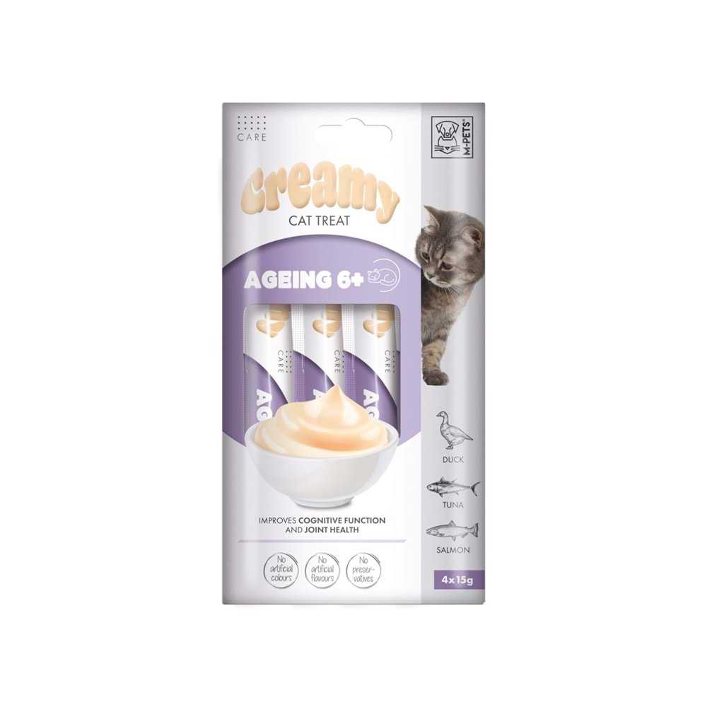 M-PETS Agein 6 Creamy Kedi Ödülü 4X15GR
