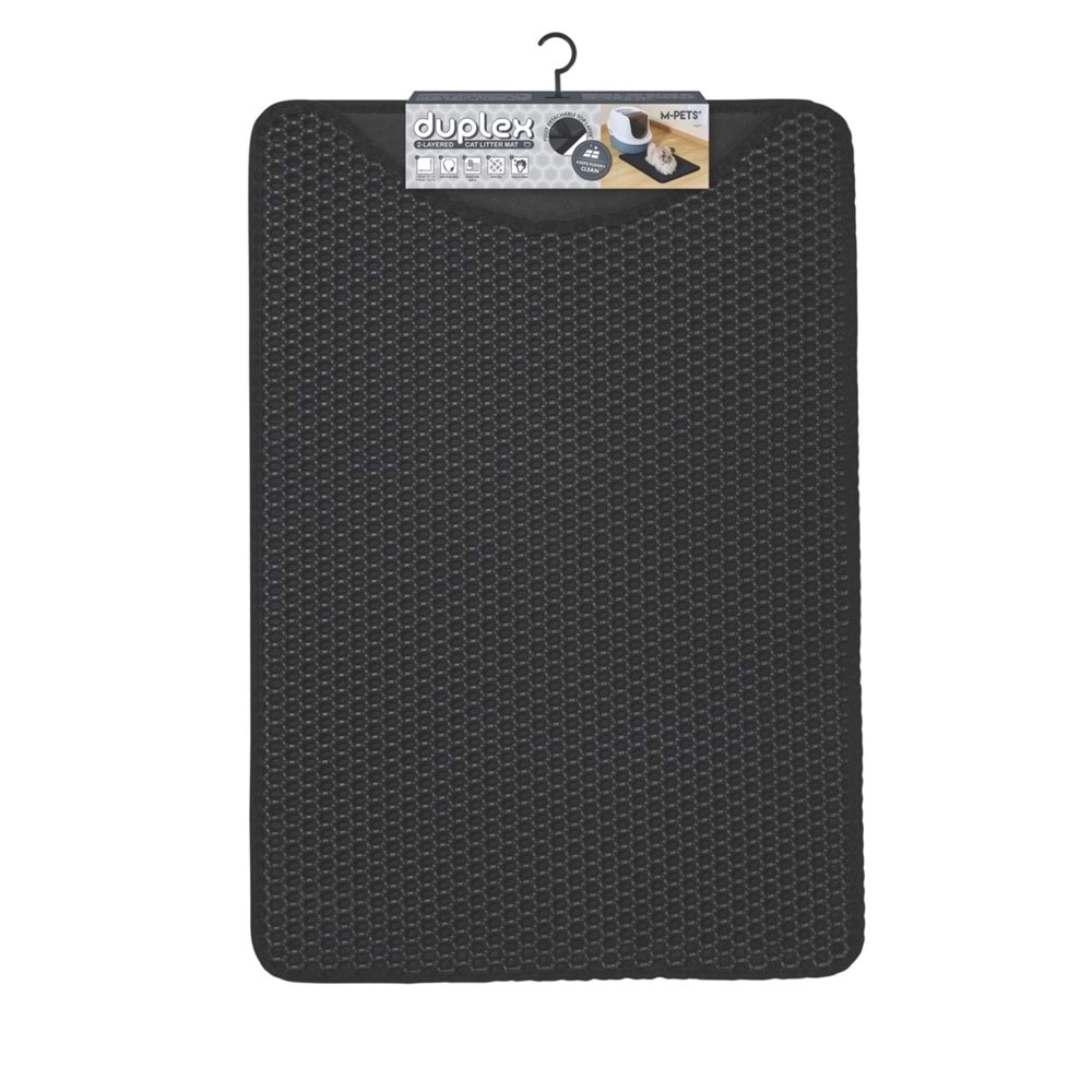 M-PETS Duplex Elekli Kedi Kumu Paspası Siyah 45X65CM