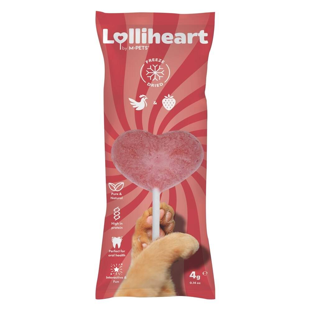 M-PETS LOLİPOP ÇİLEKLİ KEDİ ÖDÜLÜ 4GR
