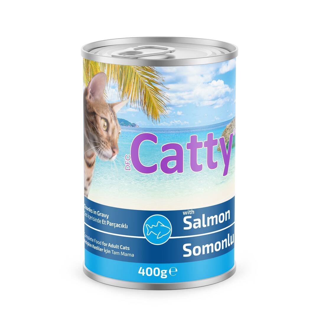 Catty Sos İçinde Somon Balık  Etli Kedi Konservesi 400 Gr