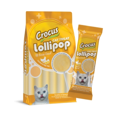 Crocus Tavuklu ve Bal Kabaklı Kedi Lolipop