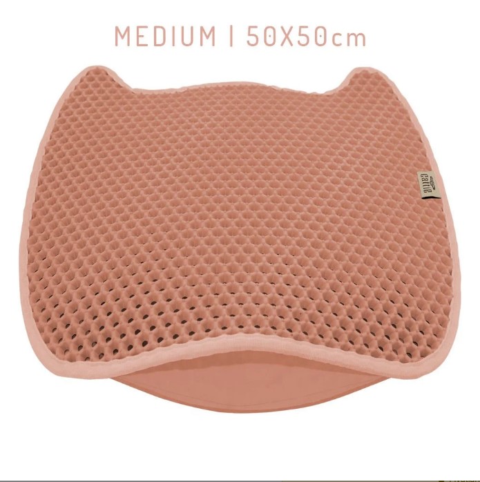 Cattie Taraklı Eva Kedi Kumu Paspası M 50x50cm Pembe
