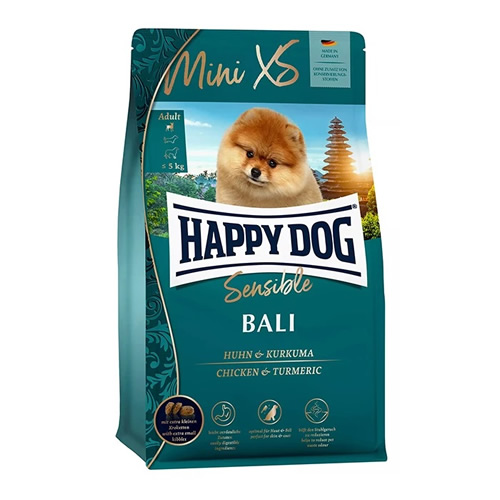 Happy Dog Sensible BALİ Mini XS Tavuklu ve Zerdaçallı Köpek Maması 1,3 kg