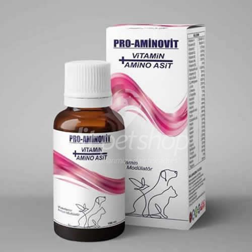 Pro Med Aminovit Köpek Kedi Kuş Tavuk Güvercin Vitamin Amino Asit 100 ML