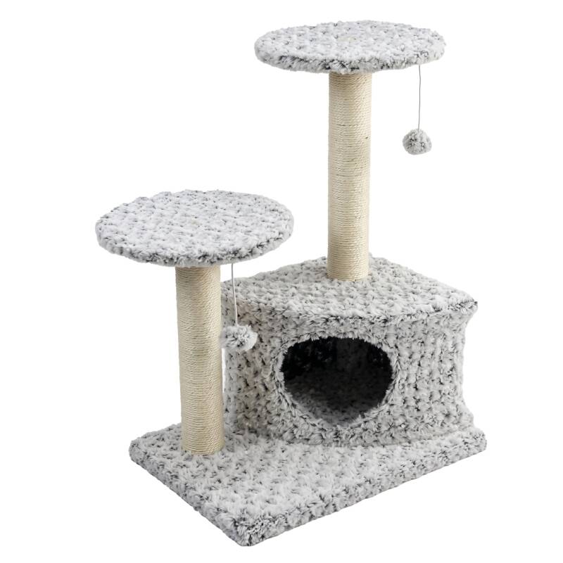 Tommy Kedi Evli Tırmalama Gri 45x33x70