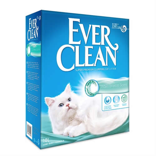 Ever Clean Aqua Breeze (Okyanus Esintisi Parfümlü) Kedi Kumu 10 Lt
