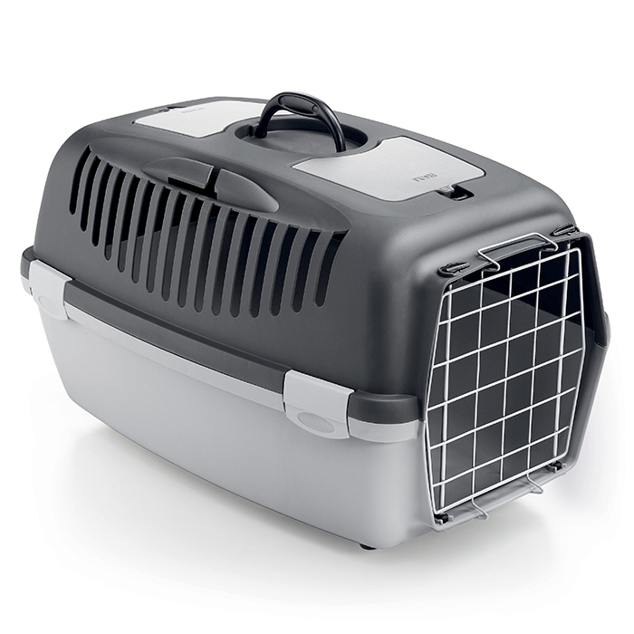 Stefanplast Gulliver 3 Metal Kapılı Kedi Köpek Taşıma Çantası Koyu Gri