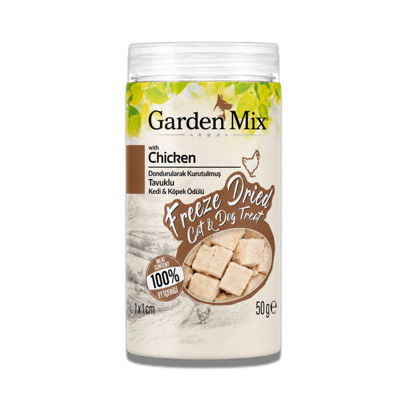 Garden Mix (freeze Dried) Tavuklu Kedi Ve Köpek Ödül Maması 50 Gr