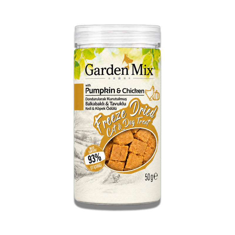 Garden Mix (freeze Dried) Balkabaklı Ve Tavuklu Kedi Ve Köpek Ödül Maması 50 Gr
