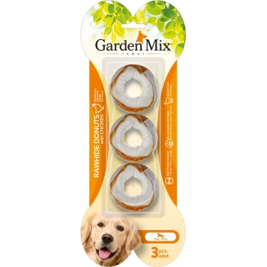 Garden Mıx Tavuklu Donut Kemik 3lü 6.3 Cm 120gr
