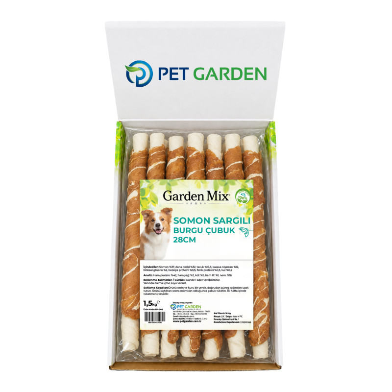 Garden Mıx Somon Sargılı Burgu Çubuk 28cm -1,5 Kg