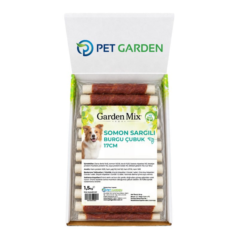 Garden Mıx Somon Sargılı Burgu Çubuk 17cm -1,5 Kg