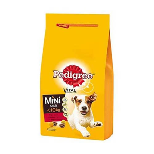 Pedigree Sığır Etli ve Sebzeli Küçük Irk Yetişkin Kuru Köpek Maması 2 kg