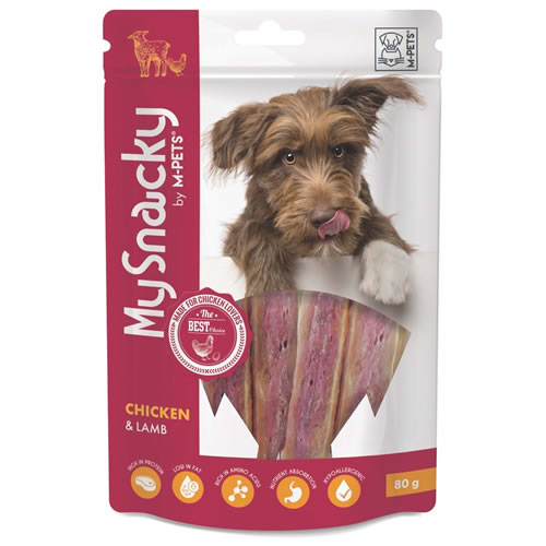 M-Pets My Snacky Chicken Lamb - Tavuklu Kuzu Etli Köpek Ödül Maması 80 gr