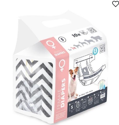 M-PETS DIAPERS DİŞİ KÖPEKLER İÇİN KÜLOT (S) 10LU
