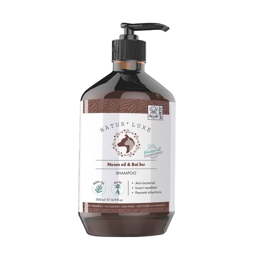 M-Pets Naturluxe Neem Yağı ve Bal Özlü Köpek Şampuanı 500ml
