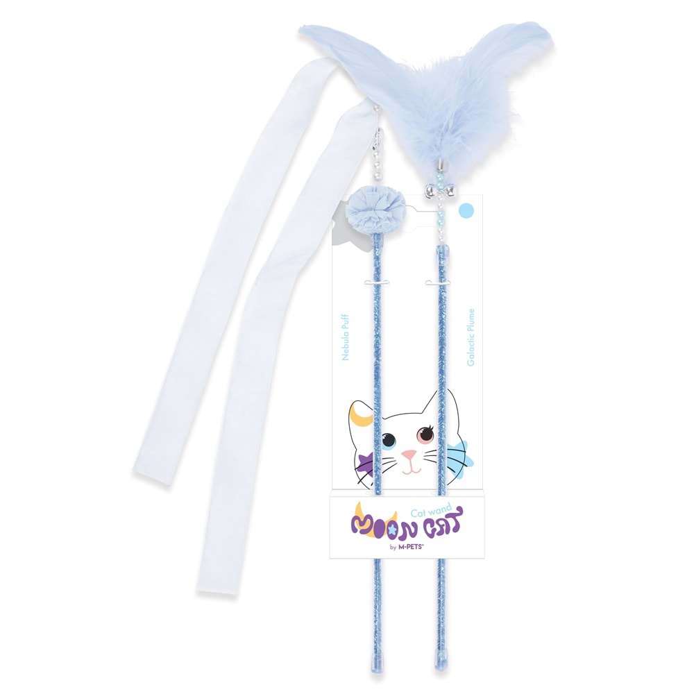 M-PETS MOONCAT KEDİ OYUNCAĞI OLTA BLUE 2Lİ SET