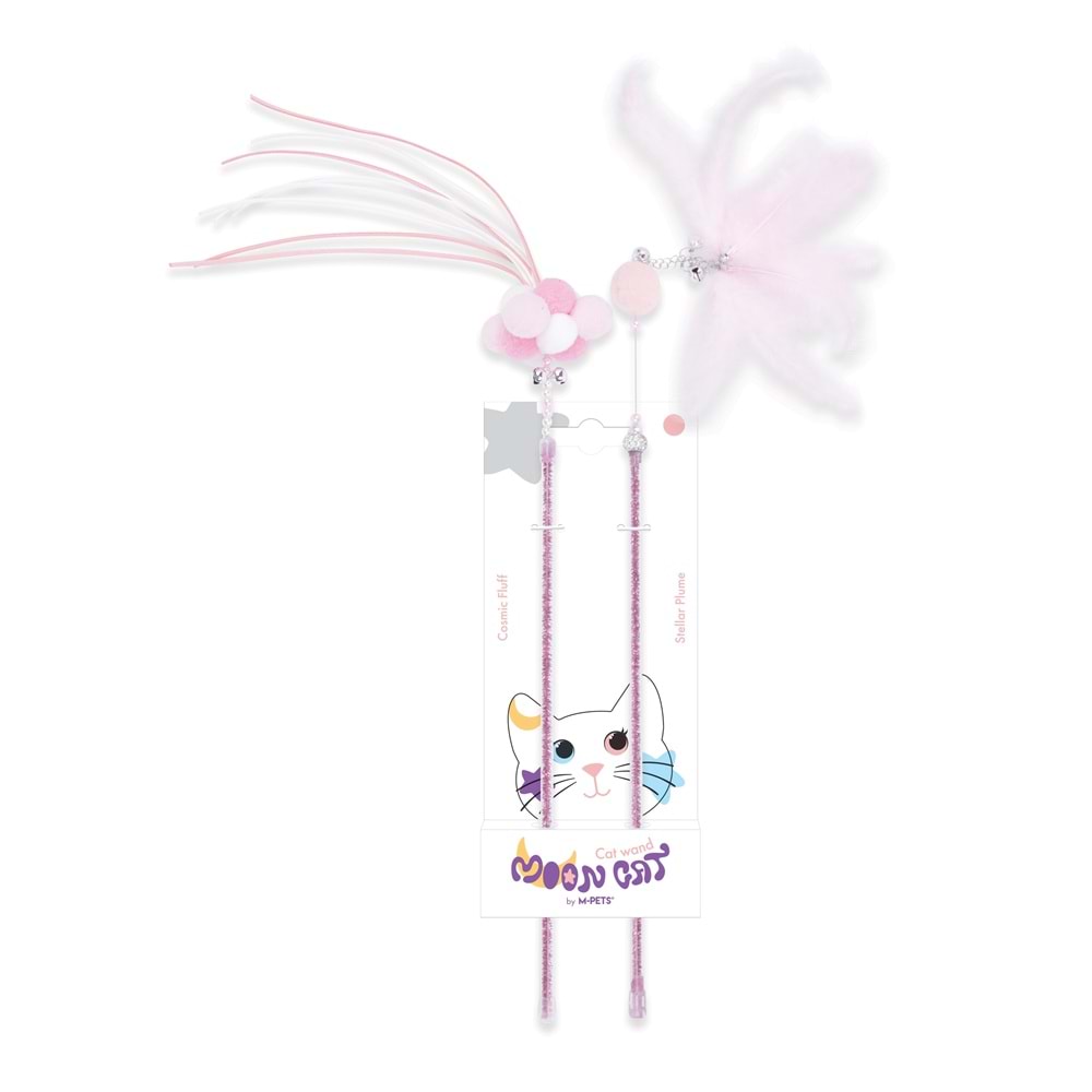 M-PETS MOONCAT KEDİ OYUNCAĞI OLTA PİNK 2Lİ SET