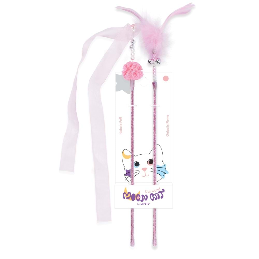 M-PETS MOONCAT KEDİ OYUNCAĞI OLTA PİNK 2Lİ SET