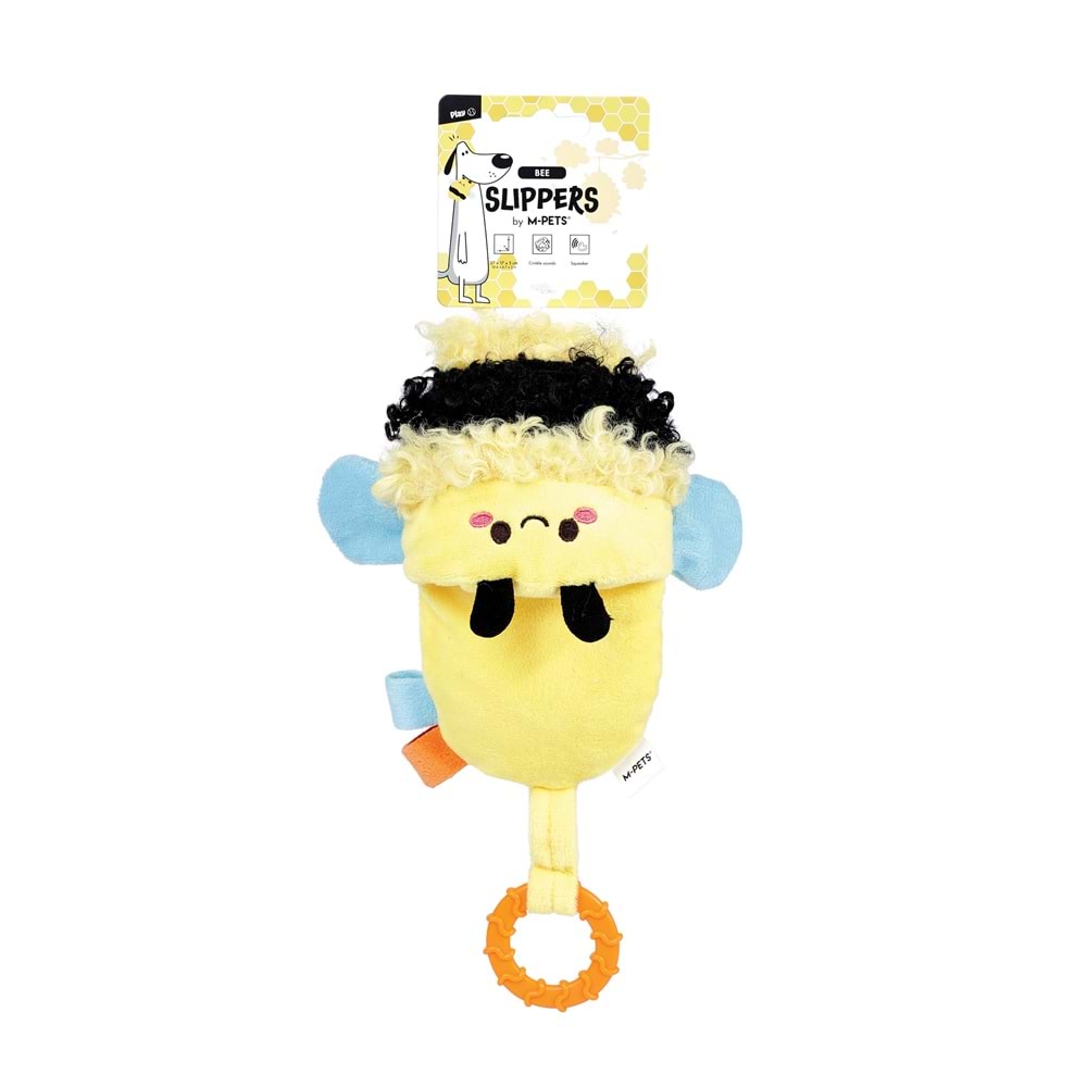 M-PETS SLİPPERS BEE KÖPEK OYUNCAĞI YELLOW