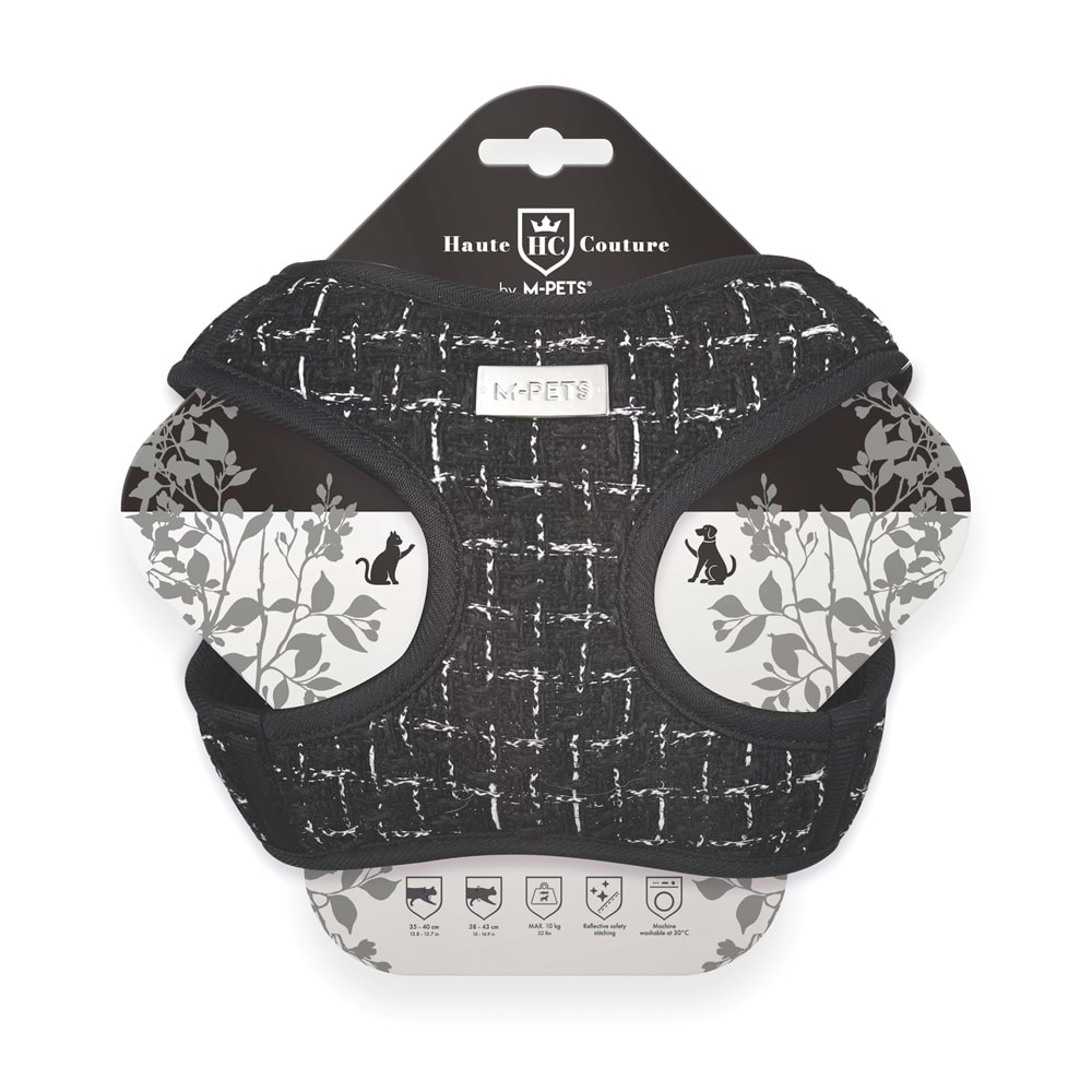 M-PETS HAUTE COUTURE KEDİ GÖĞÜS TASMASI BLACK