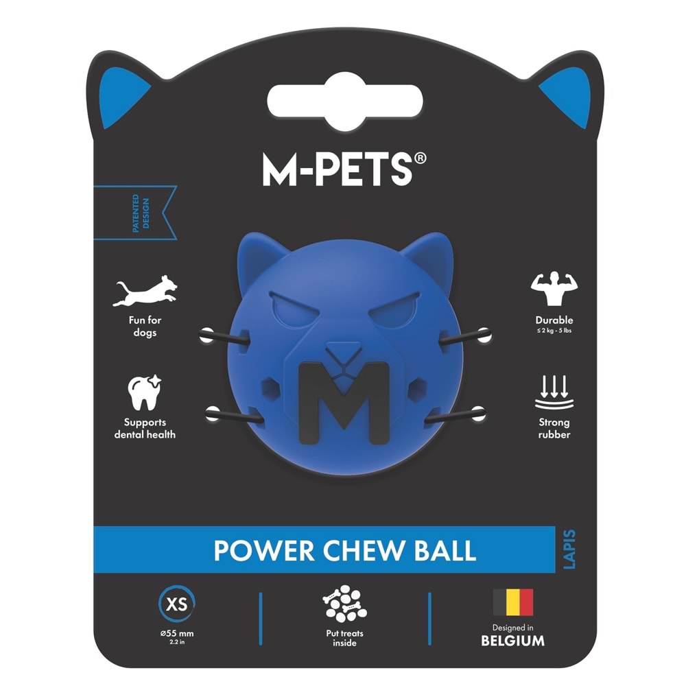 M-PETS POWER CHEW BALL KAUÇUK KÖPEK OYUNCAĞI LAPİS (XS)
