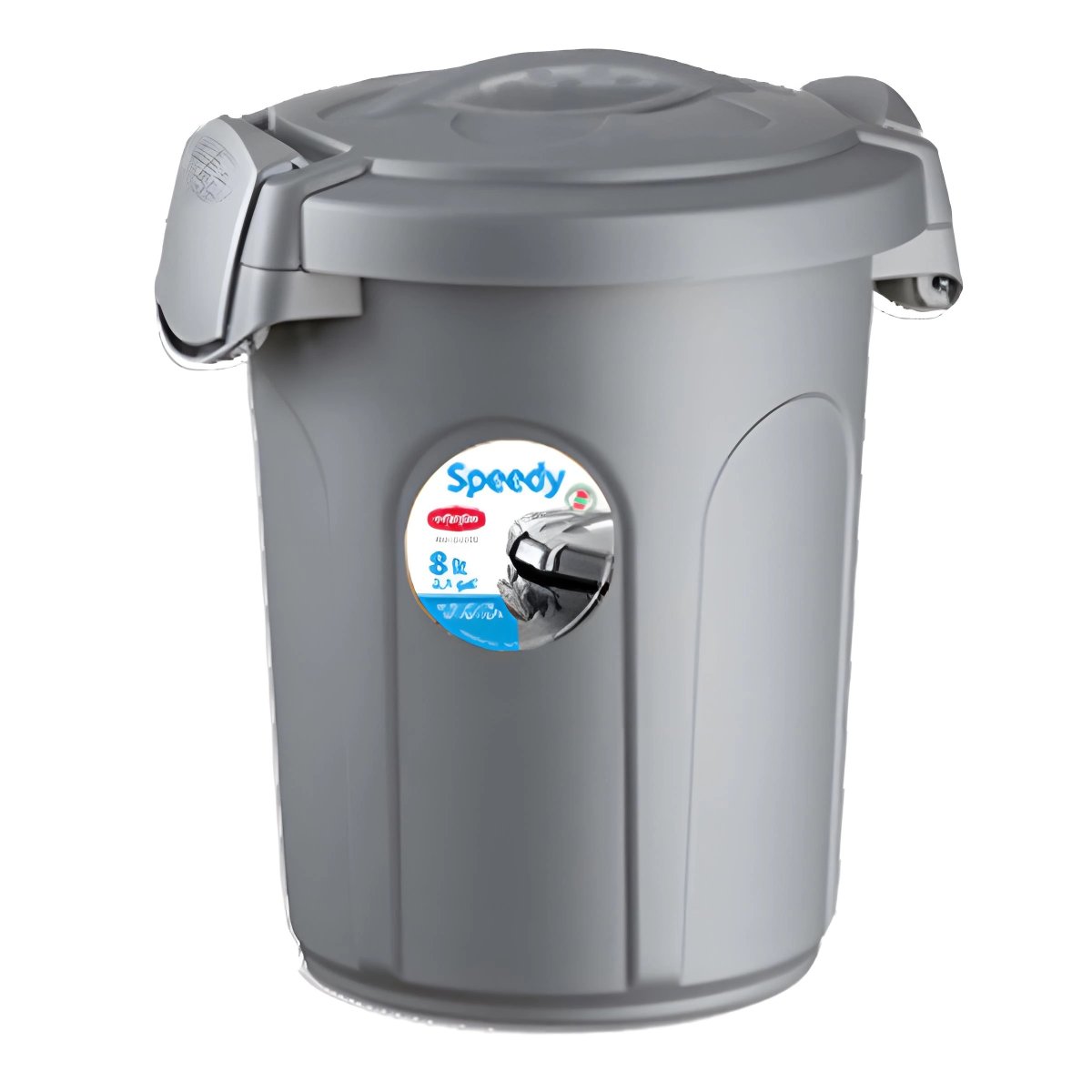Stefanplast Yuvarlak Mama Kutusu 8 Litre Gri