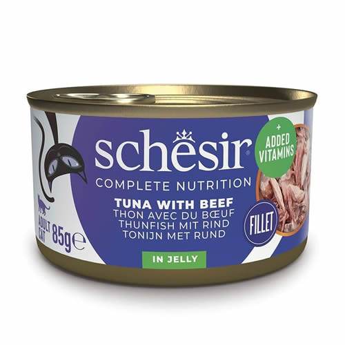 Schesir Jelly Ton Balıklı Sığır Etli Jöleli Kedi Konservesi 85 Gr
