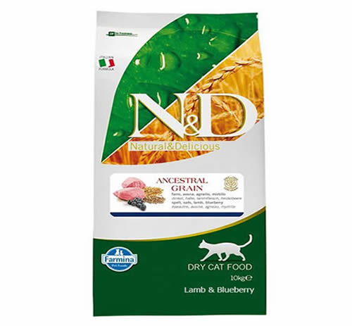 ND Cat Low Grain Kısırlaştırılmış Kuzulu&amp;Yaban Mersinli Kedi Maması 10 KG