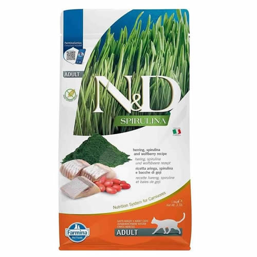 ND Cat Spirulina Ringa Balıklı Yetişkin Kedi Maması 1.5 kg