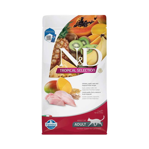 ND Cat Tropical Adult Tavuklu Kedi Maması 1,5kg