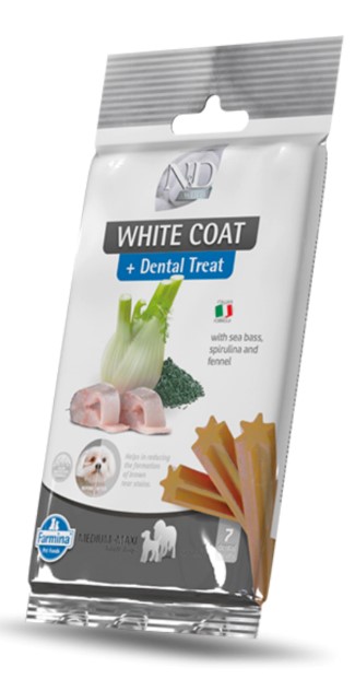 ND White Levrek Spirulina ve Rezeneli Orta ve Büyük Irk Köpek Ödül Maması 100gr