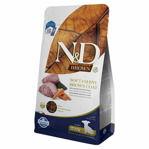 ND Dog Brown Kuzulu Spirulinalı Mini Yavru Köpek Maması 1,5 kg