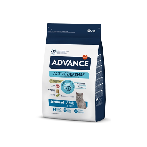 Advance Cat Sterilized Türkey- Barley Kedi Maması-3 Kg