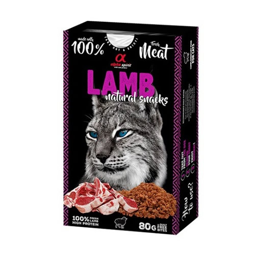 Alpha Spirit Natural Atıştırmalık Kuzu Etli Kedi Ödülü 80 Gr