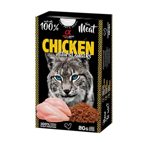 Alpha Spirit Natural Atıştırmalık Tavuk Etli Kedi Ödülü 80 Gr