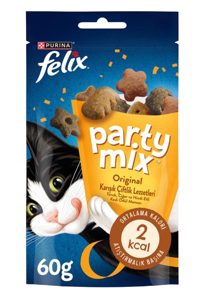 Felix Party Mix Original Karışık Çiftlik Lezzetleri Kedi Ödül Maması 60gr