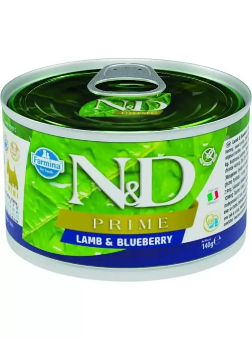 ND Dog Prime Kuzulu/Yaban Mersinli Köpek Konservesi 140 Gr