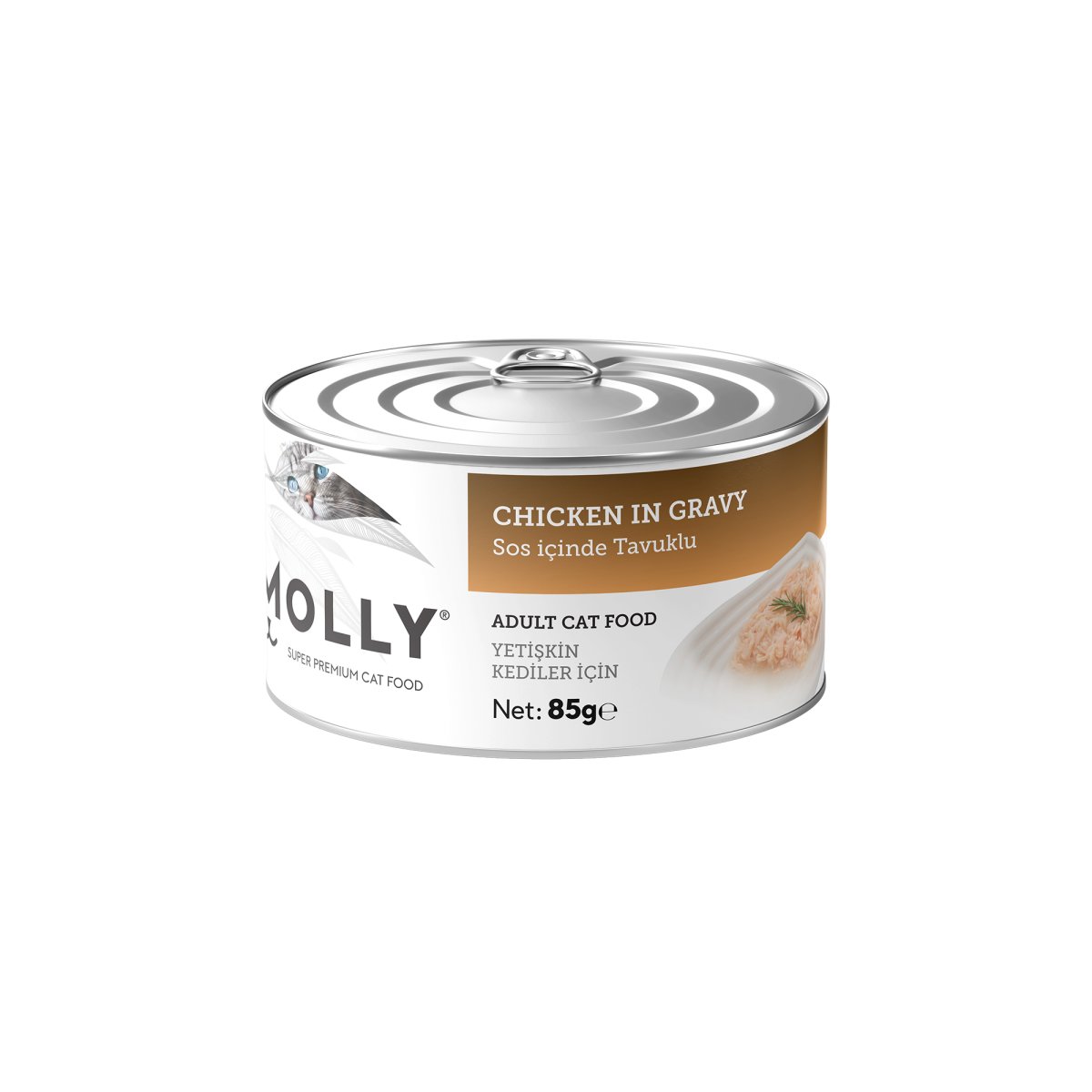 Molly Soslu Tavuklu Kedi Konservesi 85 gr