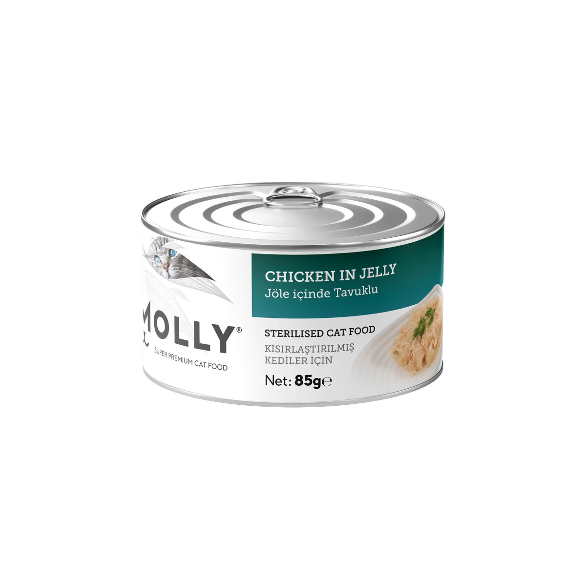 Molly Jöleli Tavuklu Kısır Kedi Konservesi 85 Gr